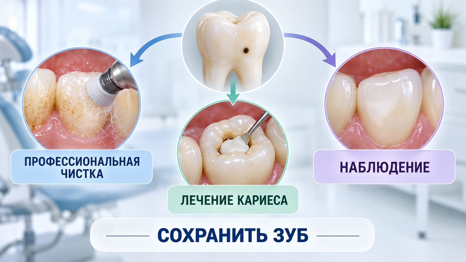 Черная точка на зубе: причины и лечение