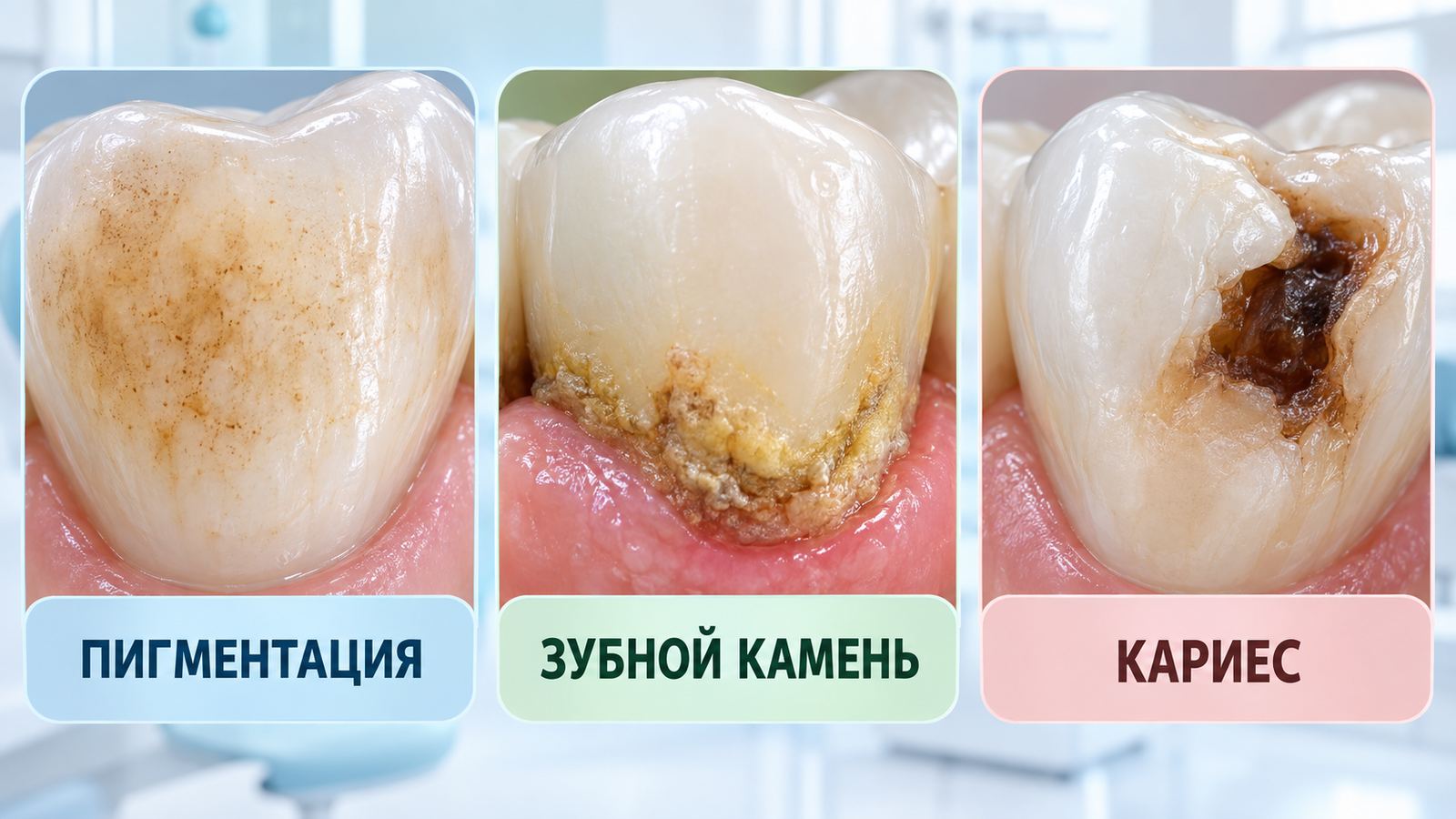 Черная точка на зубе: причины и лечение