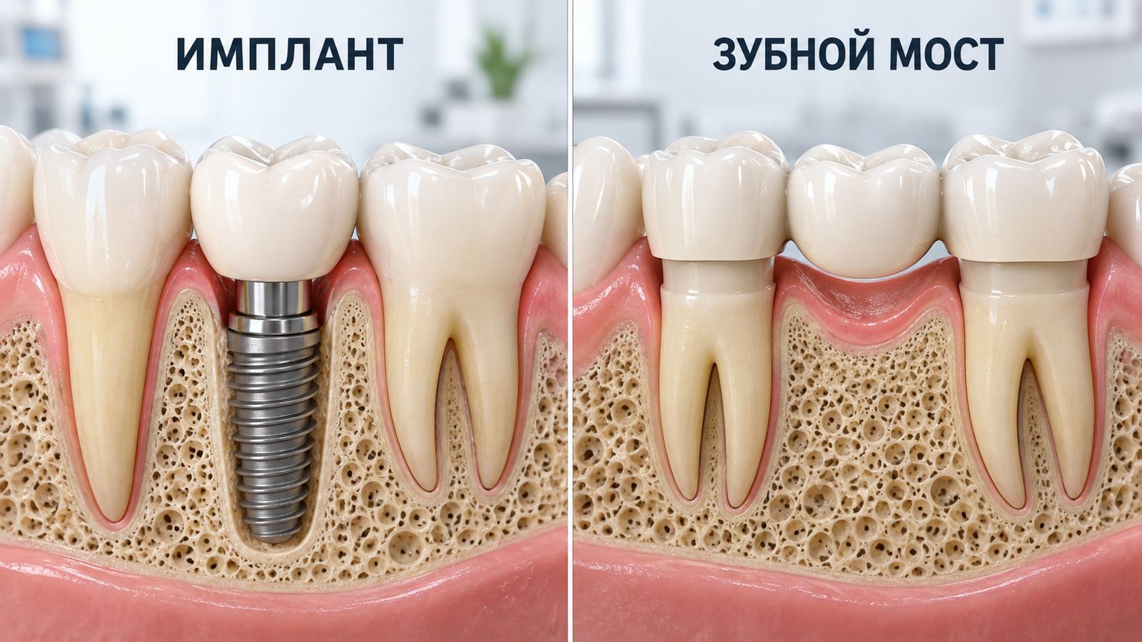 Имплант или мост: что лучше выбрать