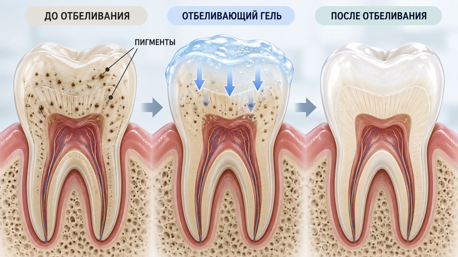 Отбеливание зубов вред