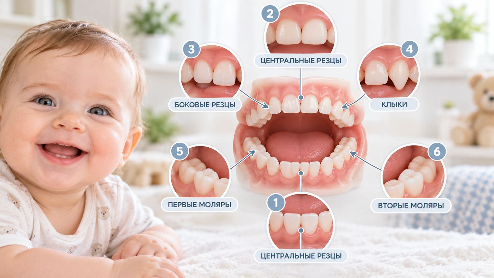 Первые зубы у ребенка